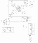 Cylinder Head Gasket Set-Valve Intake Manifold Lubrication Valves Diagram and Parts List for 33M677-1398-B1  Briggs and Stratton Engine